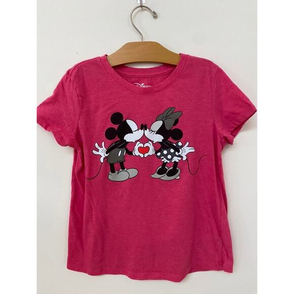 Disney Crew Neck Kids T-Shrit Mickey Mini Mouse Pink Youth L Large - Picture 1 of 3